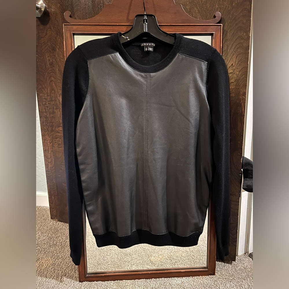 Small Theory leather and wool sweater